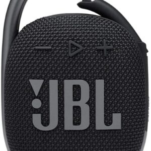 JBL Clip 4 Portable Bluetooth Wireless Speaker Bundle with divvi! Protective Hardshell Case - Black