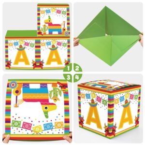 Kitticcino Mexican Baby Shower Balloon Boxes Let's Fiesta Blocks Taco Bout A Baby Party Supplies Cinco De Mayo Gender Reveal Birthday Centerpieces Decorations Photo Props Backdrop 40PCS