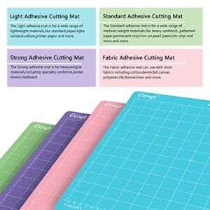 Ecraft Cutting Mat for Cricut：Variety Mats for Cricut Explore Air 2/Air/One/Maker, 12x12 Inch 5 Mats Include(Strong & Standard & Light & Fabric) Multiple Adhesive Sticky mat for cricut