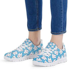 Dremagia Cute Teeth Print Women’s Running Tennis Shoes Lightweight Casual Walking Sneakers