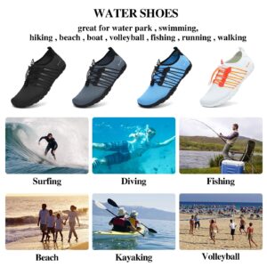 Racqua Pool Shoes Quick Dry Barefoot Water Aqua Sport Beach Swim Surf Diving for Men Women Black 10 Women/9 Men