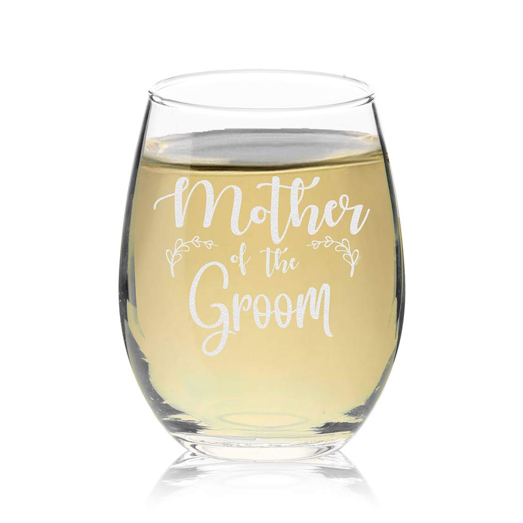 Veracco Mother Of The Groom Birthday Gifts For Her Grandma Stepmom From Daughter Son Wine Lover Party Favor Laser Engraved Double Wall Insulated Tumbler with Splash Proof Lid (Clear, Glass)