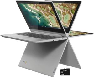 2021 lenovo chromebook flex 11" 2-in-1 convertible laptop, 11.6-inch hd touch screen, mediatek mt8173c quad-core processor, 4gb ram, 32gb emmc, webcam, usb type c, chrome os, titac accessory