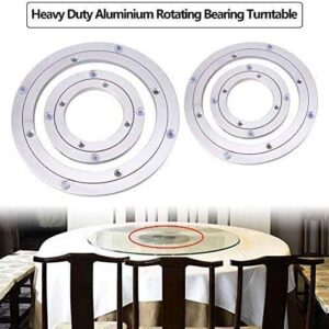 Dining Table Turntable, Heavy Duty Aluminium Alloy Rotating Bearing Swivel Plate Tabletop Round Smooth Turntable for Kaleidoscopes Tabletop Serving Trade Show Displays(6 Inch)