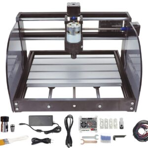 RATTMMOTOR CNC 3018 PRO MAX CNC Router Machine Kit DIY Mini CNC Wood Router Machine 3 Axis GRBL Control Engraver Milling Cutting Machine Working Area 300x180x45mm for Plastic/Wood/Acrylic/PVC/PCB