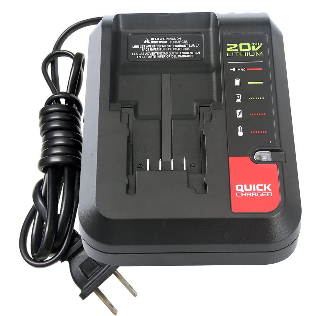 Anopiw PCC692L Upgraded Replace Porter Cable or Black and Decker 20V MAX Lithium Battery Charger LCS1620 LCS1620B LBXR20CK BDCAC202B PCC691L Compatible with Battery PCC680L PCC681L PCC682L PCC685L