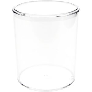 pioneer plastics 282c clear round plastic container, 4.0625" w x 4.75" h, pack of 4