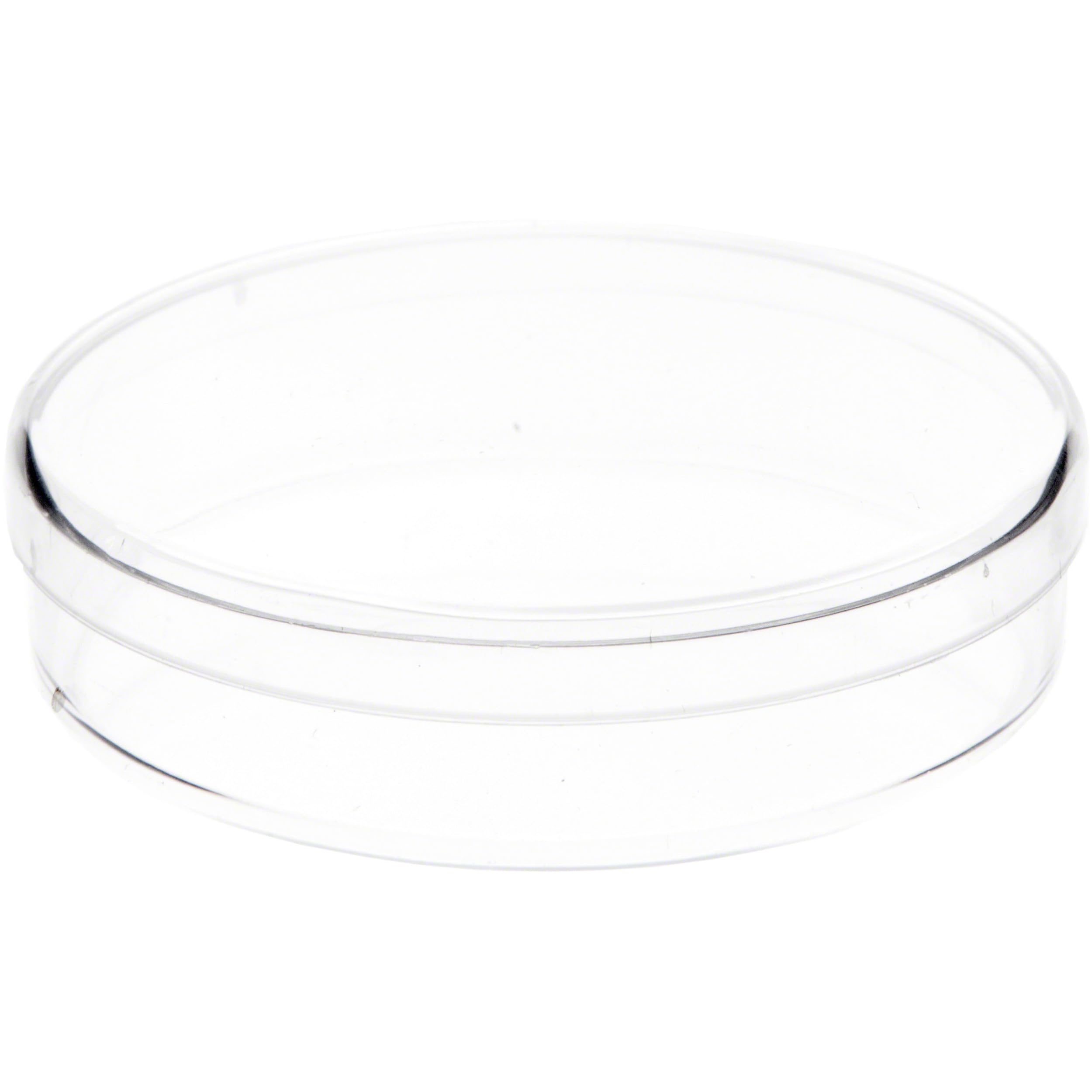 Pioneer Plastics 032C Clear Small Round Petri Dish Plastic Container, 2.75" W x 0.625" H, Pack of 12