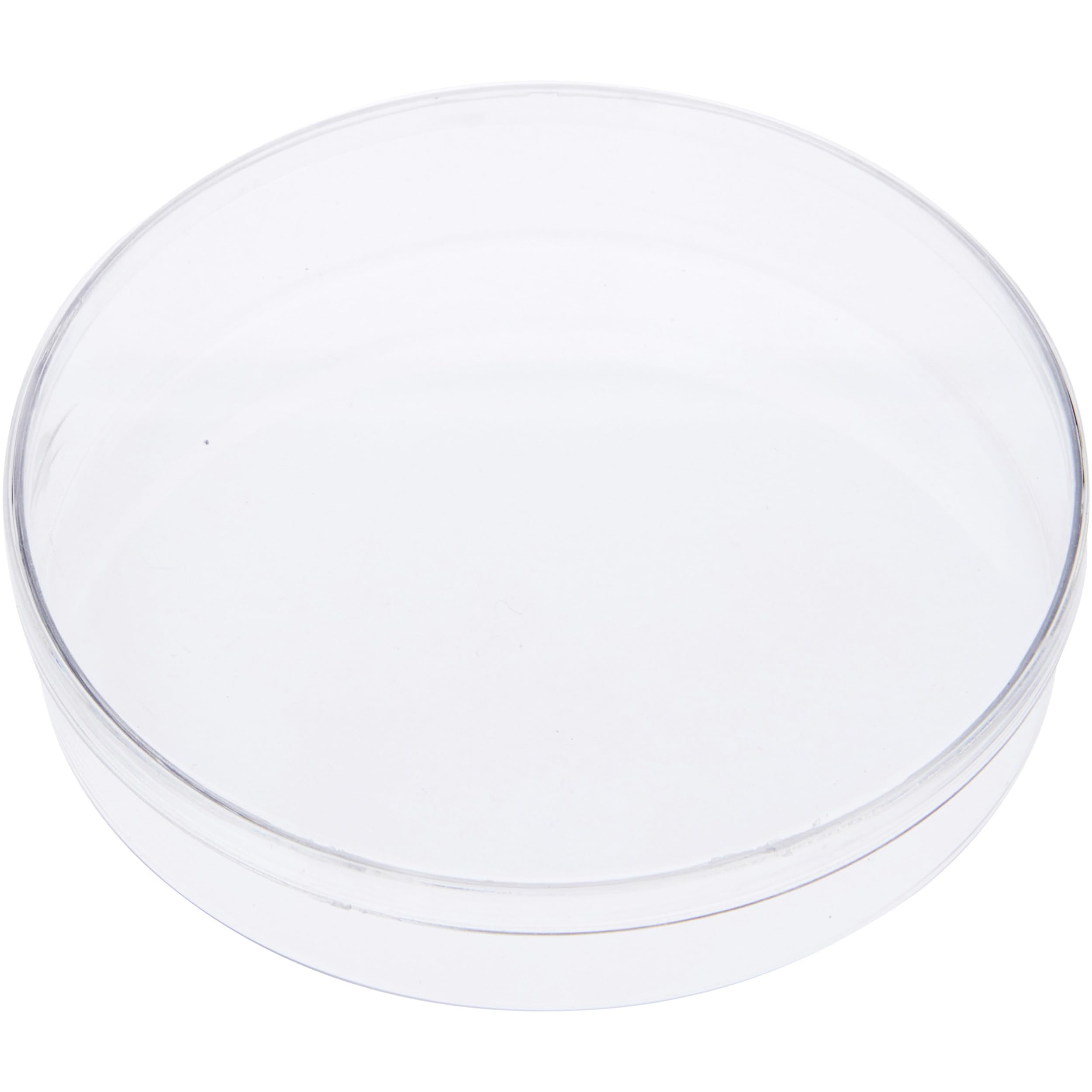 Pioneer Plastics 056C Clear Round Petri Dish Plastic Container, 4.3125" W x 0.875" H, Pack of 12