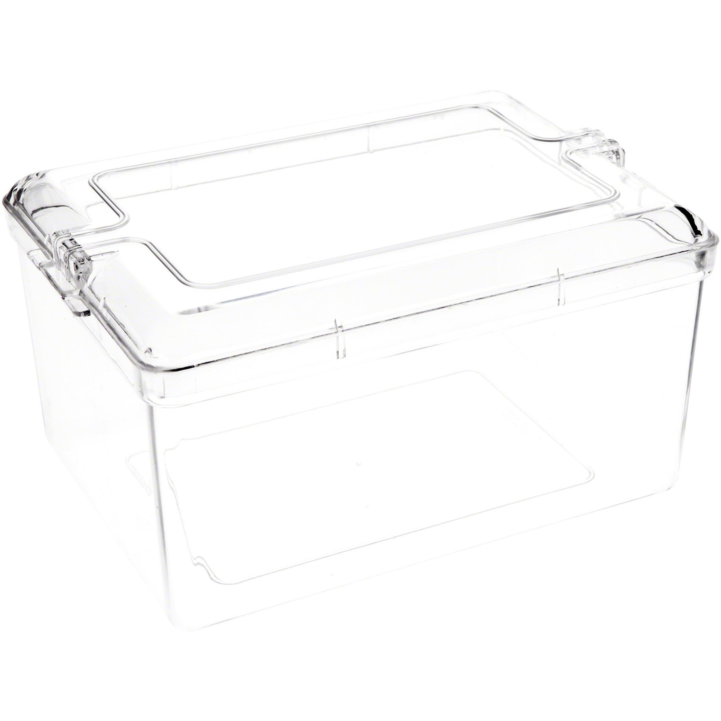 Pioneer Plastics 079C Clear Rectangular Plastic Container, 7.4375" W x 5.3125" D x 3.75" H