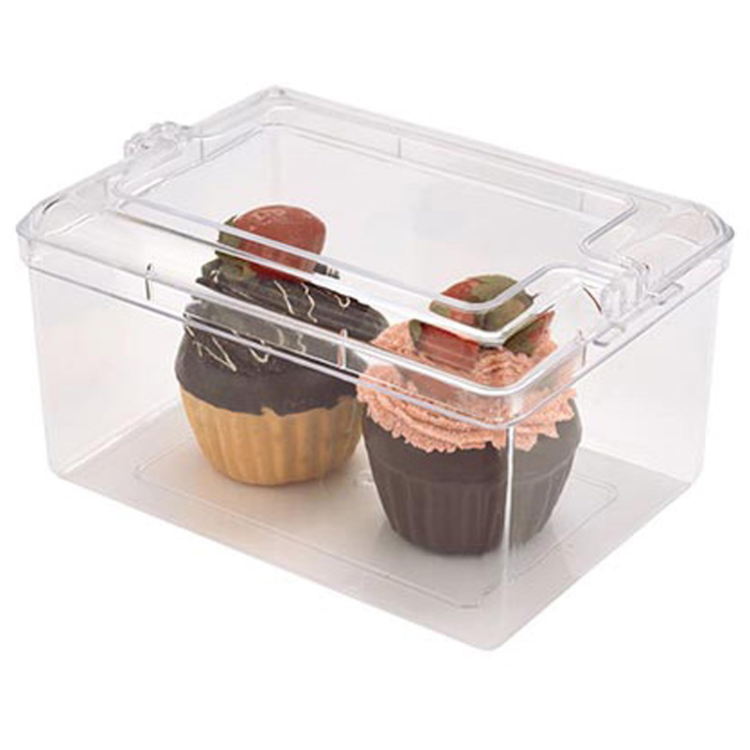 Pioneer Plastics 079C Clear Rectangular Plastic Container, 7.4375" W x 5.3125" D x 3.75" H