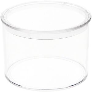pioneer plastics 002c clear extra small round plastic container, 2" w x 1.4375" h, pack of 12