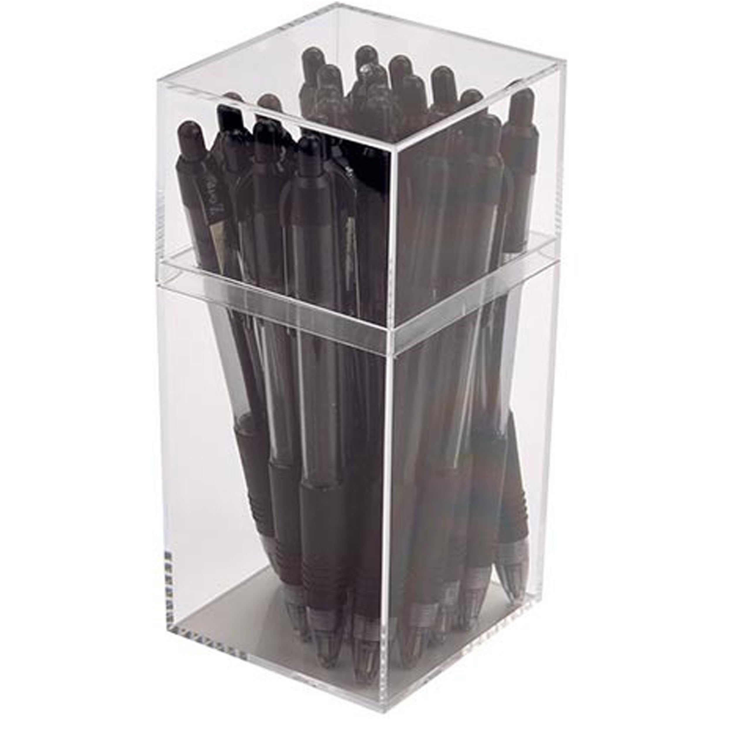 Pioneer Plastics 036C Clear Tall Rectangular Plastic Container, 2.75" W x 2.625" D x 5.75" H