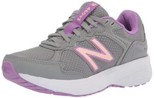 new balance women's 460 v3 running shoe, grey/oyster pink, 7.5 wide
