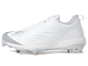 new balance women's fuse v3 metal pitch softball shoe, white/white, 7