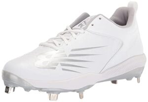 new balance women's fuelcell fuse v3 metal softball shoe, white/white, 8