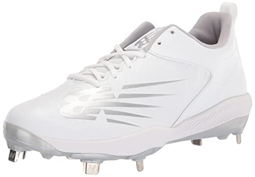 New Balance Women's FuelCell Fuse V3 Metal Softball Shoe, White/White, 8