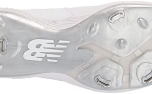 New Balance Women's FuelCell Fuse V3 Metal Softball Shoe, White/White, 8