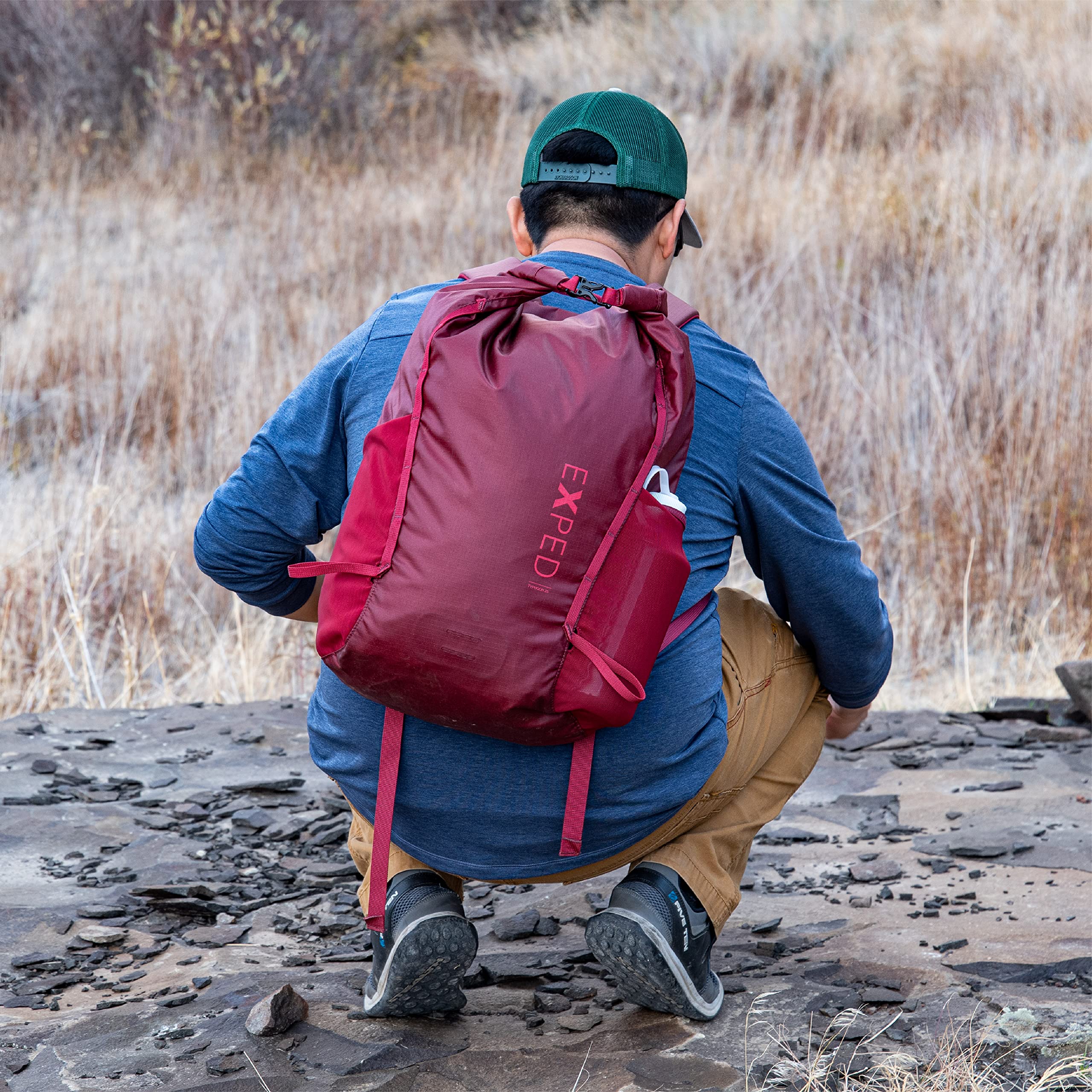 Exped Typhoon 25 | Lightweight Travel Backpack | Waterproof Backpack | Multifunctional Backpack, Black, 25L