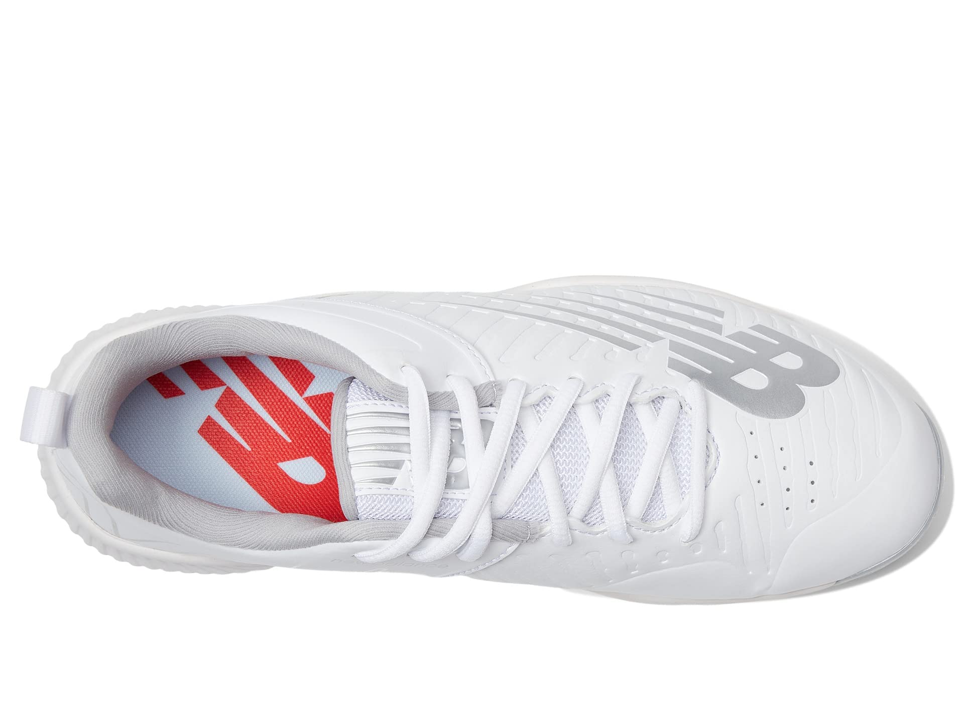 New Balance Women's FuelCell Fuse V3 Molded Softball Shoe, White/White, 8