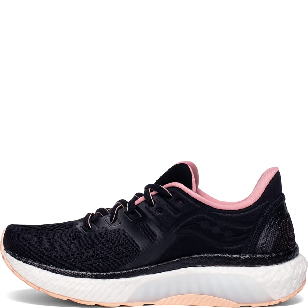 Saucony Women's Hurricane 23, Black/Rose, 6.5 Medium