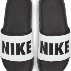 Nike Women's Offcourt Padded Insole Slip On Slide Slippers, Black/Black-summit White, 7