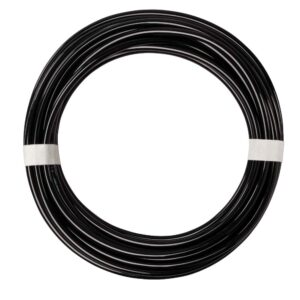 quickun pneumatic tubing 1/8" tube od pu polyurethane tube air hose line for air compressor fitting or fluid transfer (black 32.8ft)
