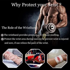 YUNYILAN 2 Pack Wrist Brace Carpal Tunnel, Wristbands Compression Wrist Strap, Wrist Wraps Support Sleeves for Work Fitness Weightlifting Sprains Tendonitis Pain Relief Breathable (Black, M)