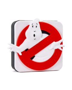 numskull ghostbusters logo lamp wall light - ambient lighting gaming accessory for bedroom, home, study, office, work - official ghostbusters merchandise, plastic