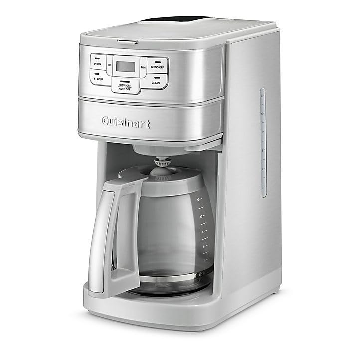 Cuisinart Automatic Grind and Brew 12-Cup Coffeemaker Bundle with Descaling Powder and Coffee Canister (3 Items)