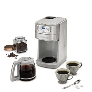 Cuisinart Automatic Grind and Brew 12-Cup Coffeemaker Bundle with Descaling Powder and Coffee Canister (3 Items)