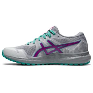 asics women's gel-scram 6 running shoes, 10, piedmont grey/digital grape