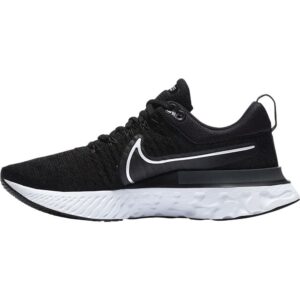 nike women's competition running shoes, black white iron grey, 8 us