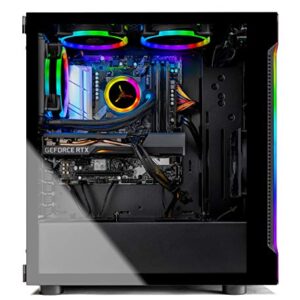 Skytech Shadow 3.0 Gaming PC Desktop - AMD Ryzen 7 3700X 3.6GHz, RTX 3060 Ti 8GB GDDR6, 16GB DDR4 3000, 1TB NVME, B550 Motherboard, 600W Gold PSU, AC WiFi, Windows 10 Home 64-bit