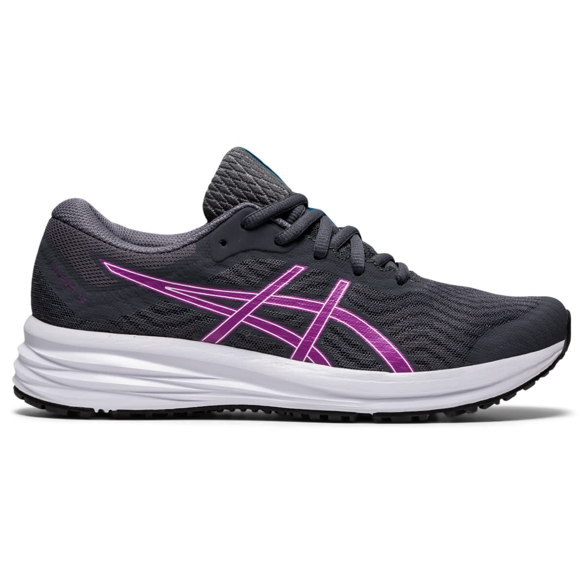 ASICS Women's Patriot 12 Running Shoes, 11, Carrier Grey/Digital Grape