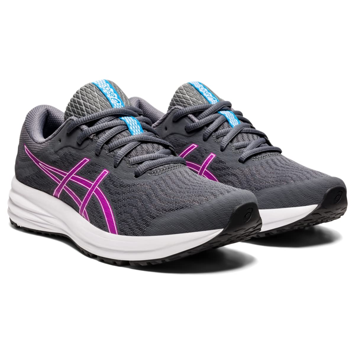 ASICS Women's Patriot 12 Running Shoes, 11, Carrier Grey/Digital Grape