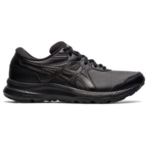 asics women's gel-contend sl walking shoes, 8.5, black/black
