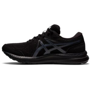 asics men's gel-contend 7 black/carrier grey running shoe 13 xw us