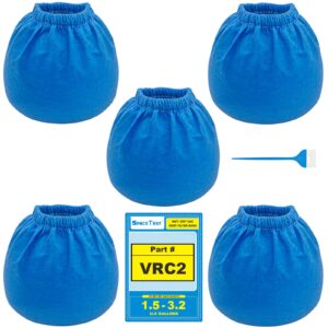 spacetent 5 pack vrc2 vacuum filter for armor all 2.5 gallon and vacmaster 1.5 to 3.2 gallon wet/dry vacuums, part # vrc2, armor all aa255 replacement cloth filter, armor all filter bags