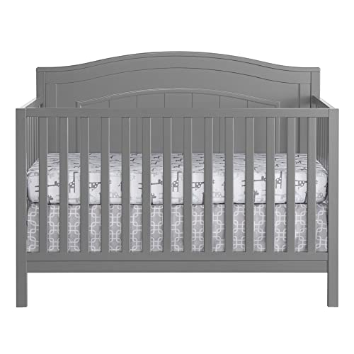 Oxford Baby North Bay 4-in-1 Convertible Baby Crib, Dove Gray, GreenGuard Gold Certified