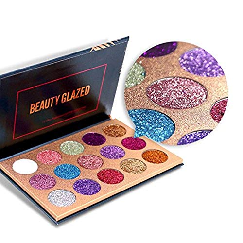 Beauty Searcher 15 Colors Eyeshadow, Glitters Shimmer Pigment Pressed Makeup Palette Eyes Cosmetic