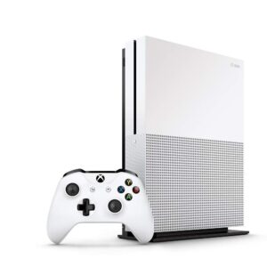 Microsoft Classic Original Xbox One S 1TB HDD with 4K Blu-ray DVD Reader, Two Wireless Controllers Black and White Included,1-Month Game Pass Trial, 14-Day Xbox Live Gold + AllyFlex Sports Cup Mat