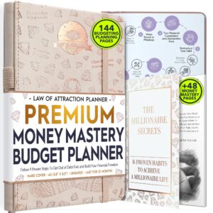 financial planner, monthly budget planner and monthly bill organizer - 12 month journey to financial freedom, monthly budget book planner, money saving book a budgeting planner or finance planner