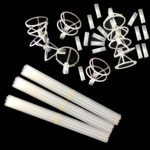 Big Balloon Stick with Cups, 20 Pcs 27" Long Large Clear Balloon Holder Stick Stand for LED Bobo Balloons Sticks 10 inch to 36 inch Mylar Balloons/Foil Balloons/Latex Balloons
