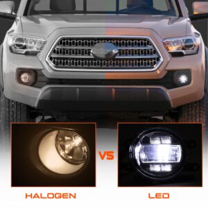 DRFG LED Fog Lights with Daytime Running Lights for Tacoma 2016 2017 2018 2019 2020 2021 2022 SR&SR5 Model Tacoma Fog Light Assembly Bumper Driving Fog Lamp