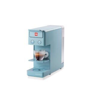 illy y3.3 single serve espresso and coffee capsule machine, 12.20x3.9x10.40 (cape town blue)