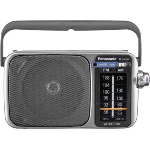 Panasonic RF-2400D / RF-2400 Portable FM/AM Radio with AFC Tuner + 4 X Panasonic AA Batteries + Starter Bundle