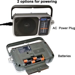 Panasonic RF-2400D / RF-2400 Portable FM/AM Radio with AFC Tuner + 4 X Panasonic AA Batteries + Starter Bundle