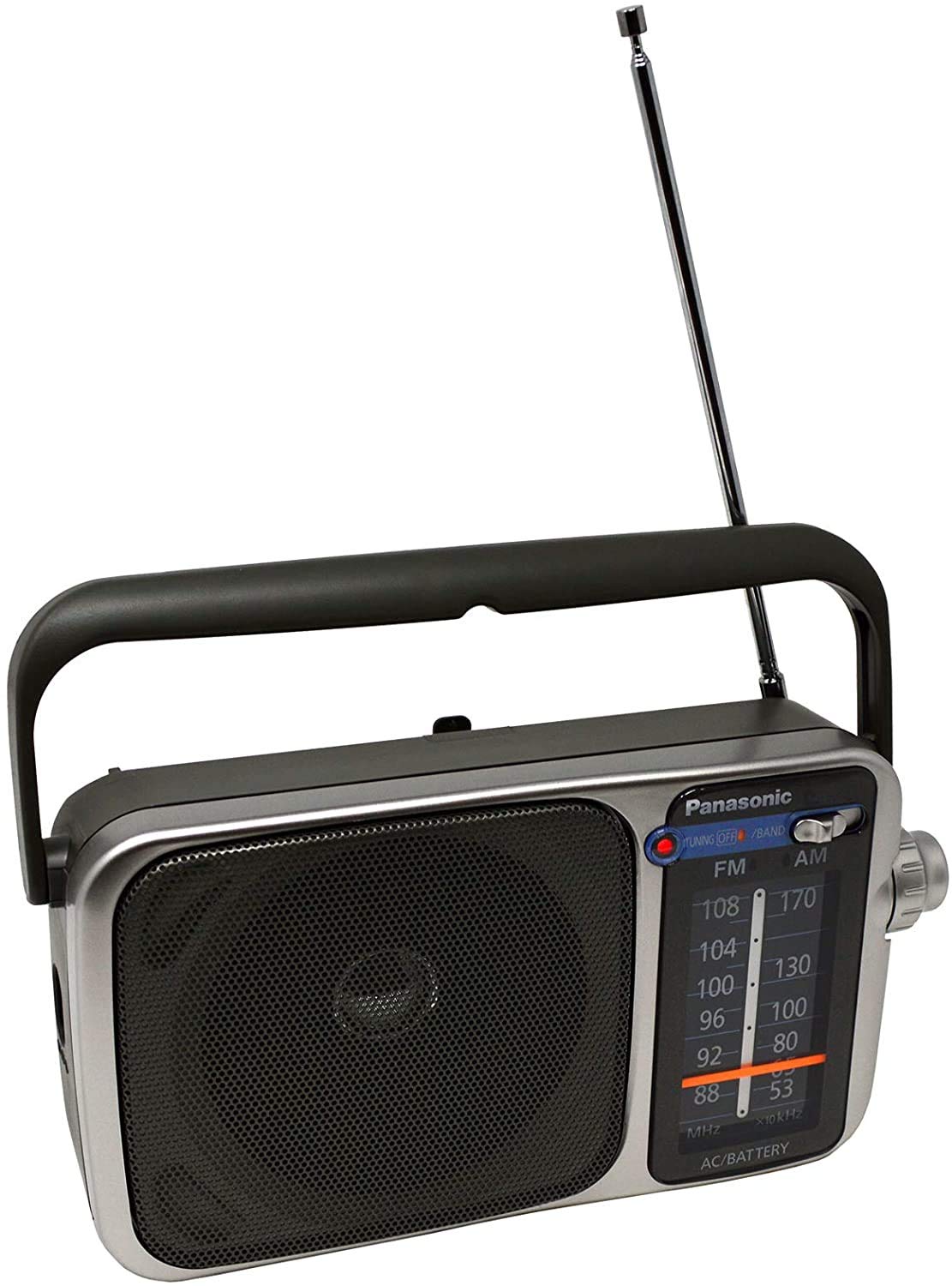 Panasonic RF-2400D / RF-2400 Portable FM/AM Radio with AFC Tuner + 4 X Panasonic AA Batteries + Starter Bundle