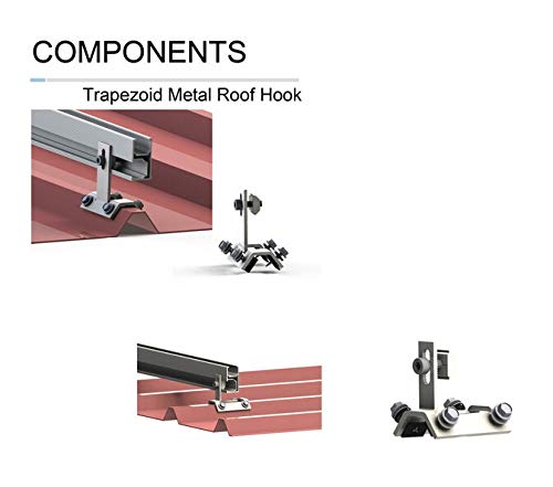 Solar mounting clamp for trapezoidal Metal roof Pack of 4…